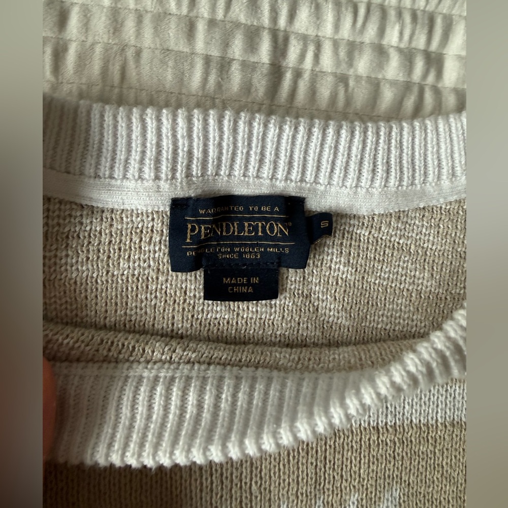 Pendleton Montera Cotton Pullover Sweater With Ha… - image 3